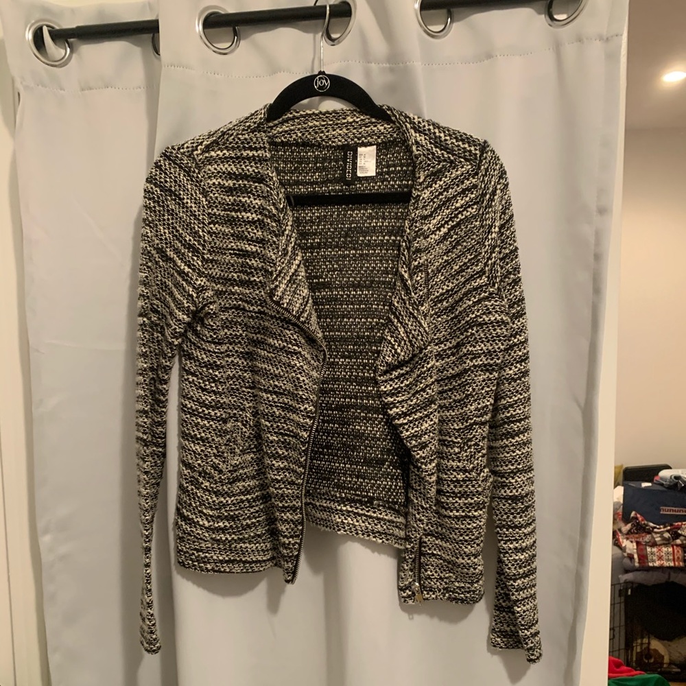H&M textured moto jacket